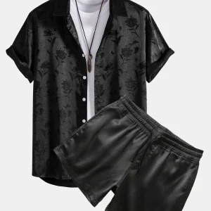 Satijnen Bloemenhemd & Satijnen Korte Broek van 3"