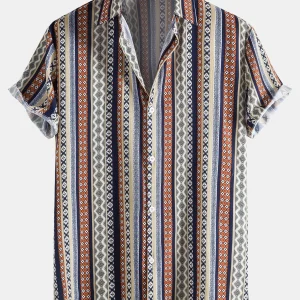 Shirt met etnische geometrieprint