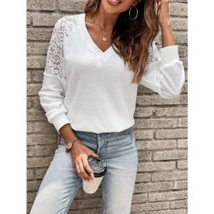 Winter sexy V-hals top
