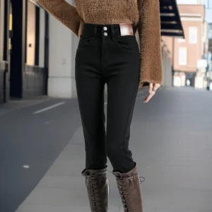 Macey™ - Stijlvolle denim broek met een slanke pasvorm