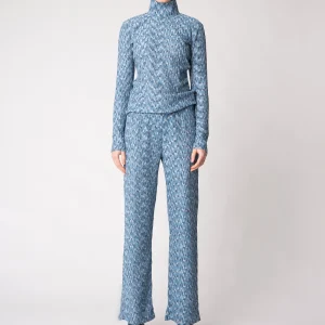 Résumé - blauwe broek met vierkante patroon structuur