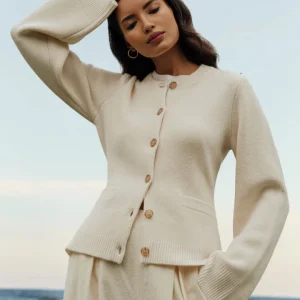 Ultrazacht kasjmier vest met knopen