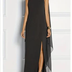 Jurk met vloeiende cape mouwen