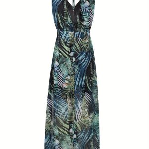 Boho koordjurk met tropische print