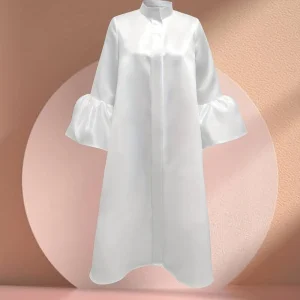 Uitlopende jurk met 3/4-mouwen