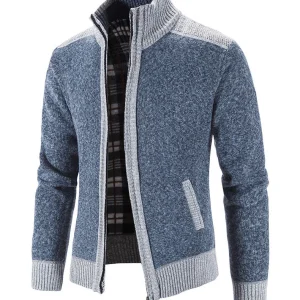 Herenjack met opstaande kraag en ritssluiting