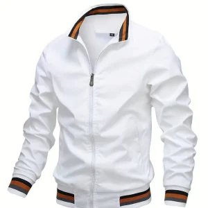 Bomberjack met gestreepte boorden