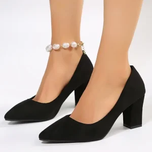 Stijlvolle damesschoenen met blokhak "Eleganza