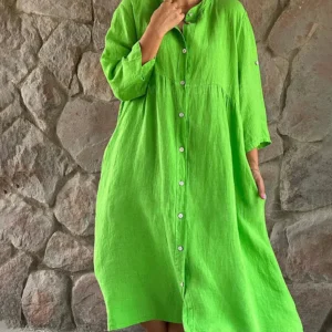 Amara | Casual lange jurk met knoop