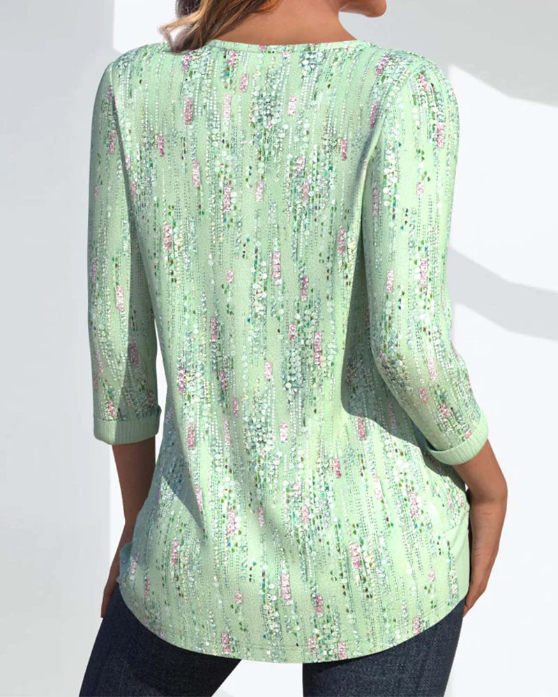 Sara | Top met geometrische print - Afbeelding 2