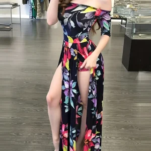 Boho Romper Met Bloemenprint en Rok