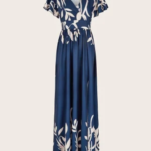 Sexy lange jurk met V-halslijn