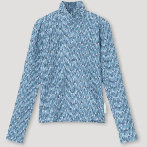 Rèsumè - blauwe top met vierkant patroon structuur