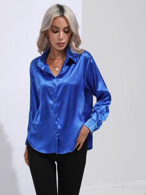 Elegante satijnen blouse - Afbeelding 5