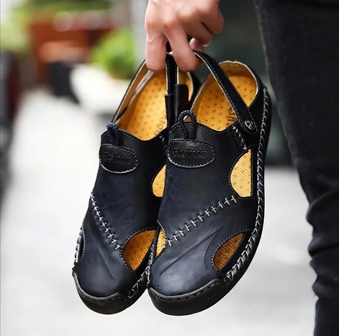 Handgemaakte leren loafers met stiksel detail - Afbeelding 8