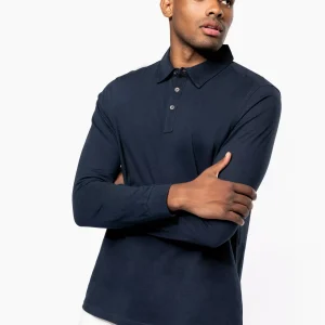 K264 – Herenpolo jersey lange mouwen