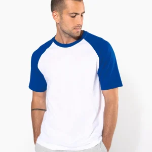 K330 – Tweekleurig unisex baseball shirt ontwerpen en bedrukken