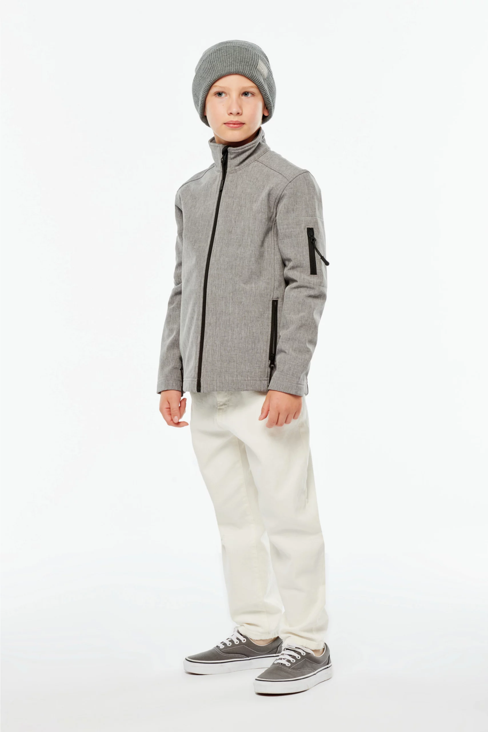 K402 – Kinder softshell jas ontwerpen en bedrukken - Afbeelding 6