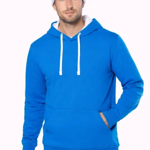 K446 – Tweekleurige heren hoodie bedrukken