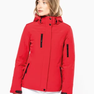 K651 – Gewatteerde softshell damesparka met capuchon