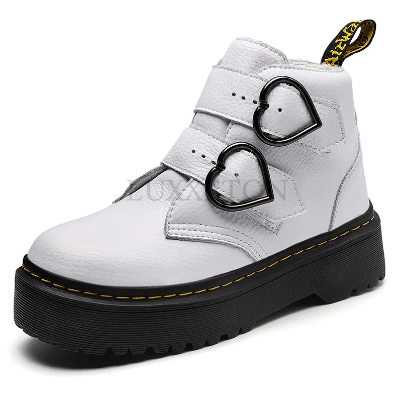 Modieuze enkellaarsjes met hartvormige gespen - Afbeelding 3