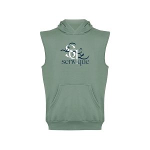 Senvique hoodie earthy green no sleeve