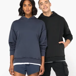NS448 – Oversized Verwassen Uniseks Hoodie van Biologisch Katoen
