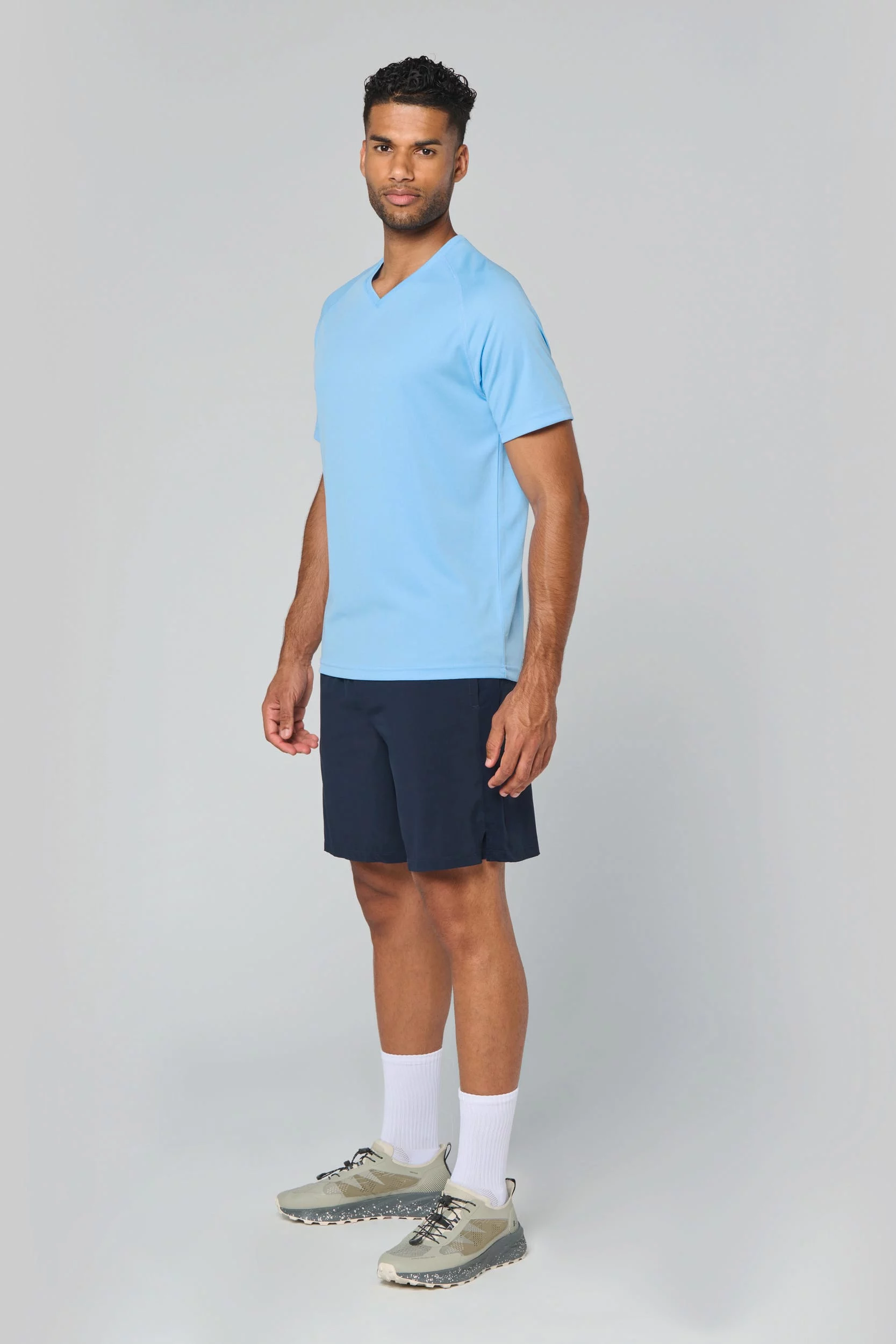 PA476 – Heren sportshirt V-hals korte mouwen - Afbeelding 4