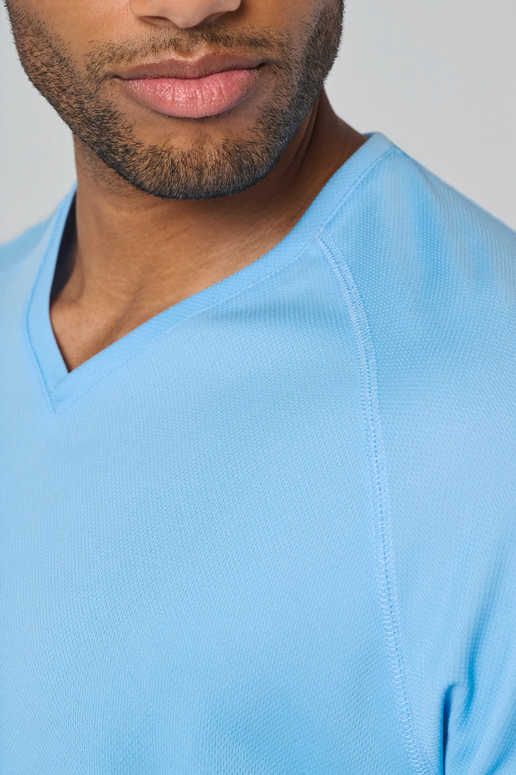 PA476 – Heren sportshirt V-hals korte mouwen - Afbeelding 6