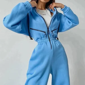 Cheeky™ Jumpsuit met rits en capuchon