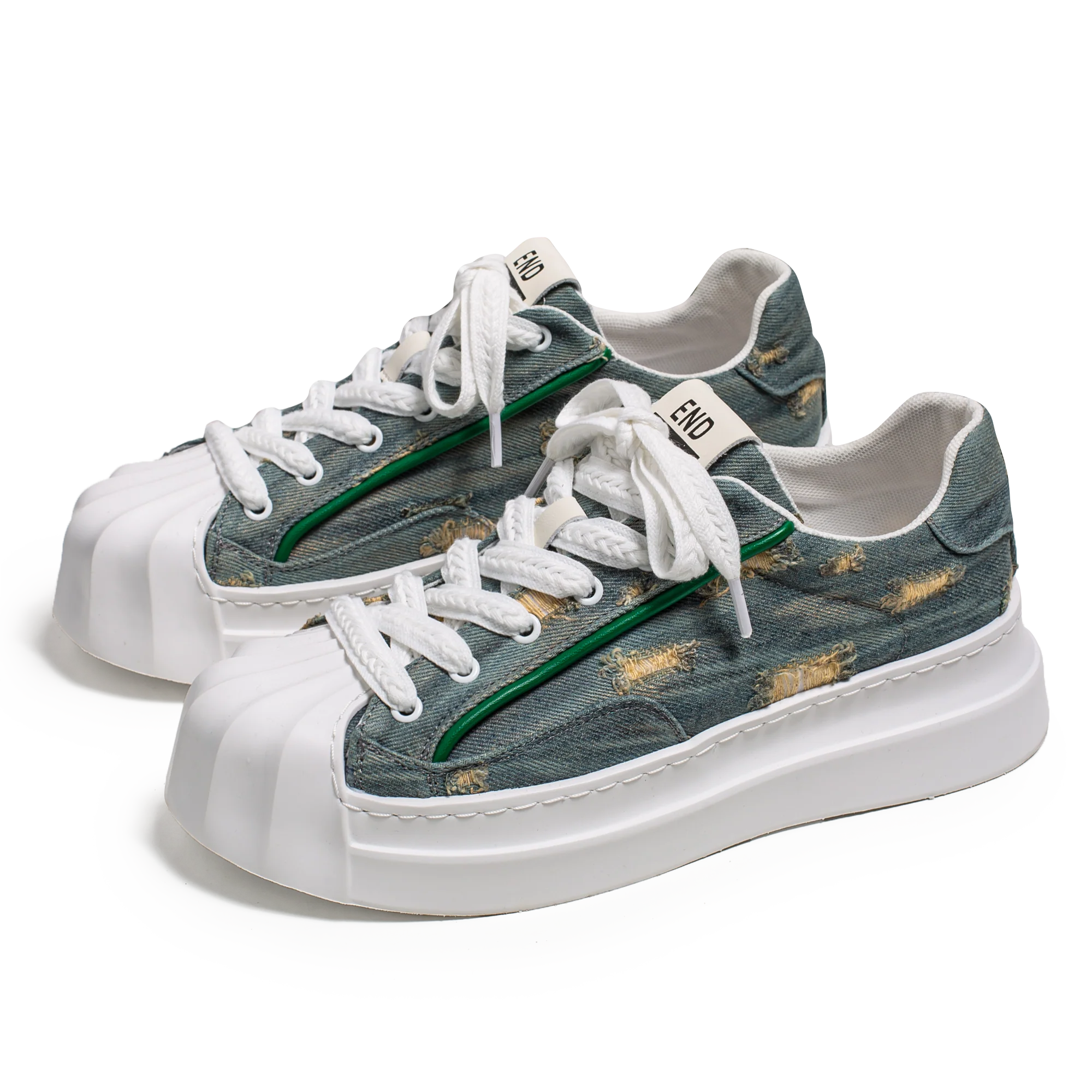 Sportschoenen van casual canvas met verhoogde zool - Afbeelding 6