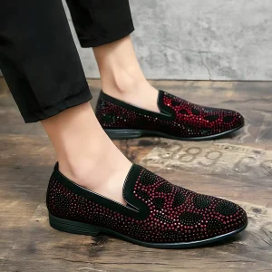 Loafers met strass-versieringen