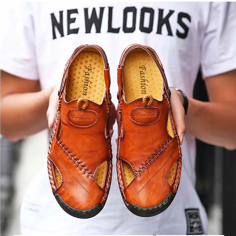Handgemaakte leren loafers met stiksel detail - Afbeelding 7