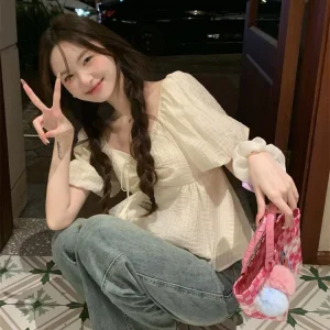 Schattige blouses met pofmouwen voor dames