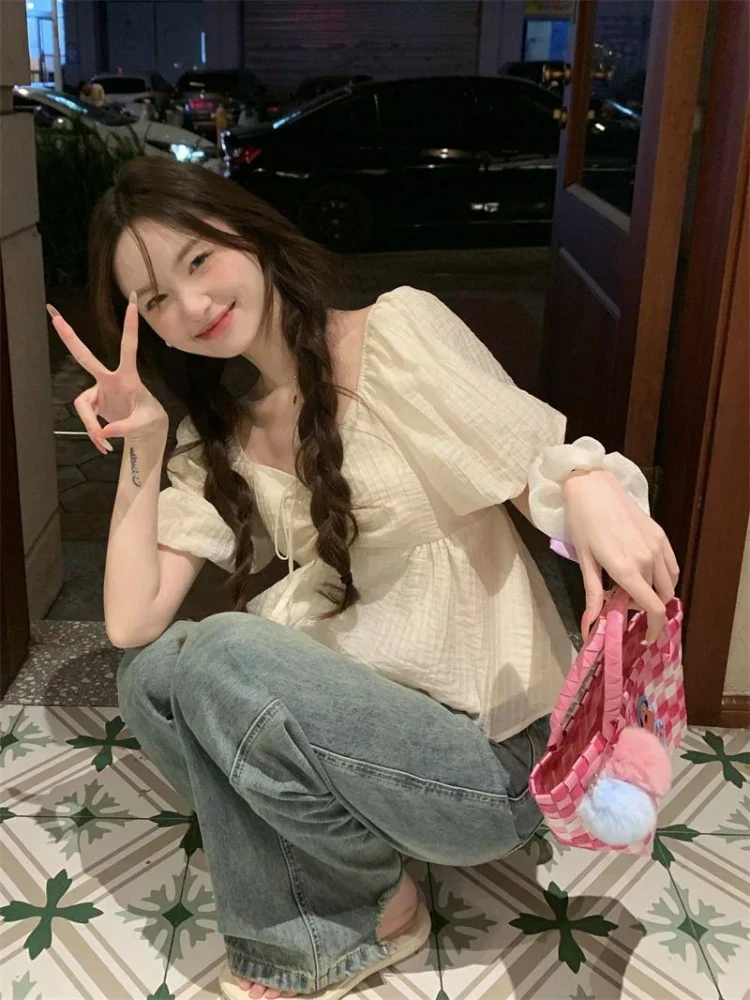 Schattige blouses met pofmouwen voor dames - Afbeelding 2