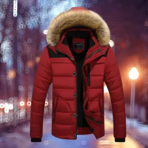 Clark - Warme en comfortabele jas met bont capuchon