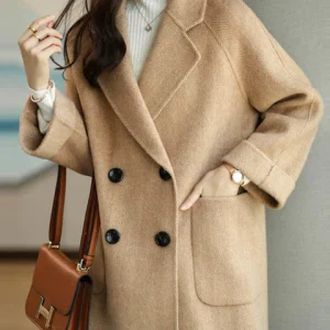 Rillie - Nieuwe elegante wollen jas met lange mouwen