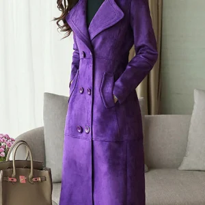 Nella Dames Dubbelrijige Pockets Patchwork Lange Jas