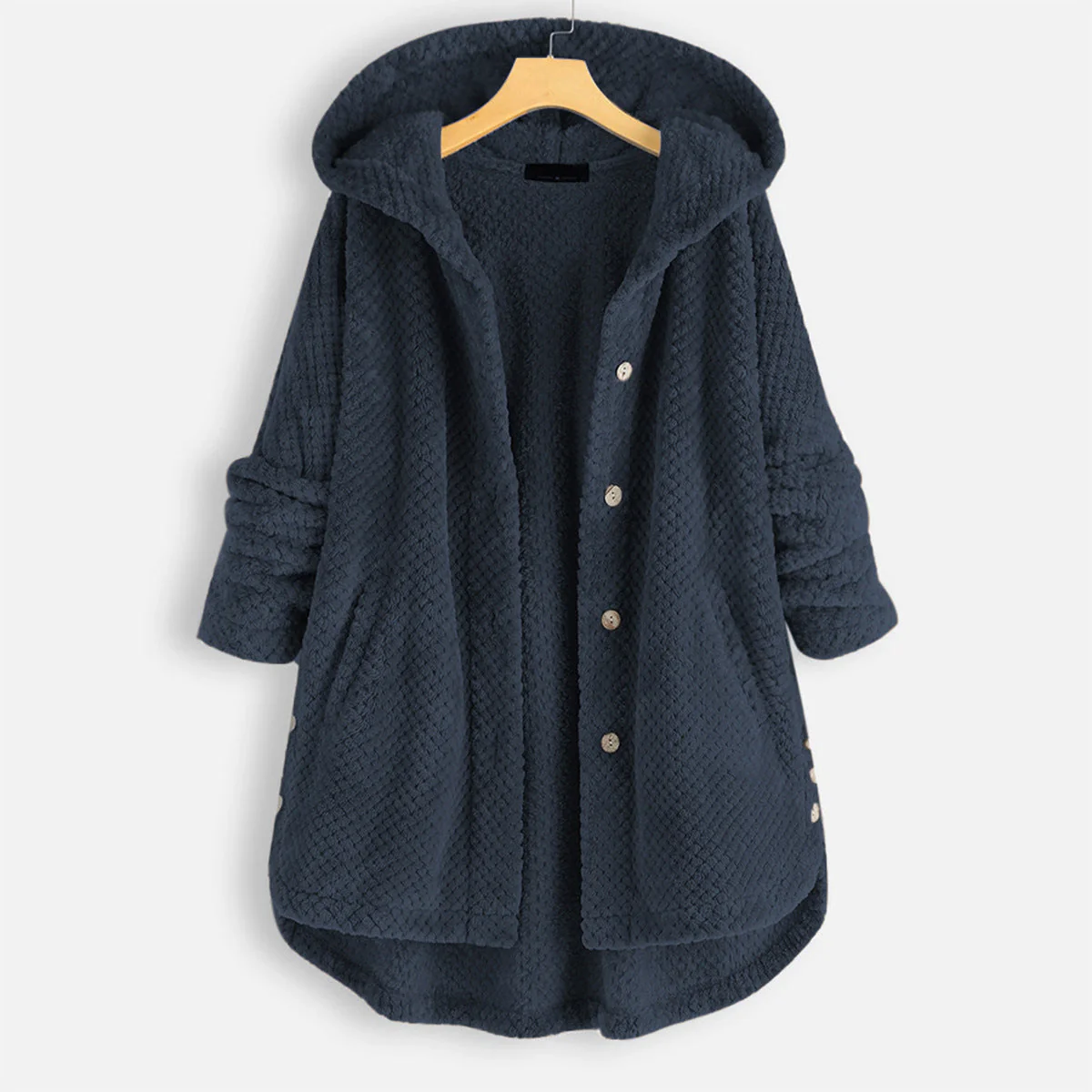 Winter omkeerbaar fleece jack met capuchon - Afbeelding 7