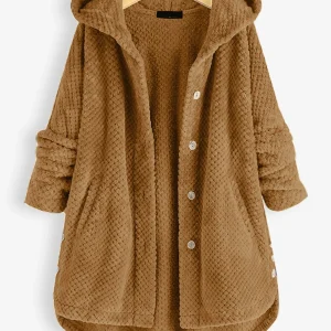 Winter omkeerbaar fleece jack met capuchon