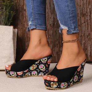 SpookyChic plateauschoenen - sandalen met sleehak