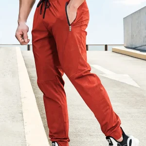 Casual Chique Stretch Sportbroek Met Koord Taille