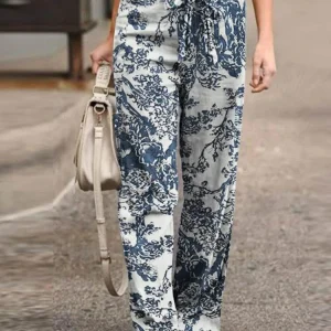 Zomermode Broek met wijde pijpen