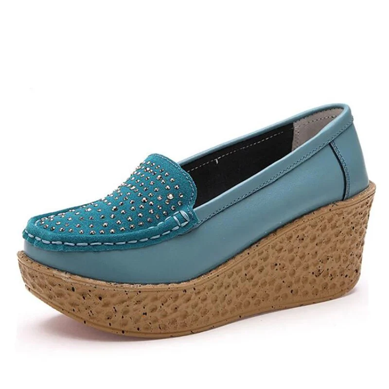 Vrouwen Hoog Plateau Gesp Embellish Schoenen - Afbeelding 2