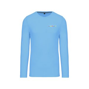 T-shirt lange mouwen hemelsblauw