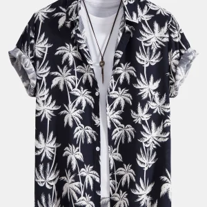 Shirt met palmboomprint
