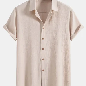 Gerimpeld shirt met structuur