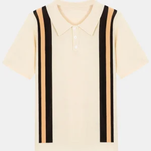 Polo met gestreepte trui