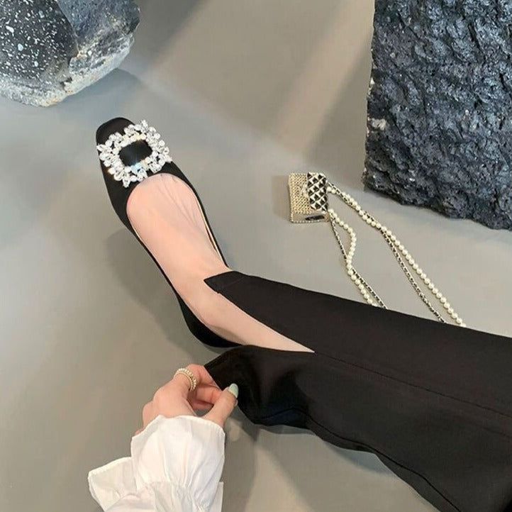 Verfraaide ballerina's met satijnen afwerking - Afbeelding 7